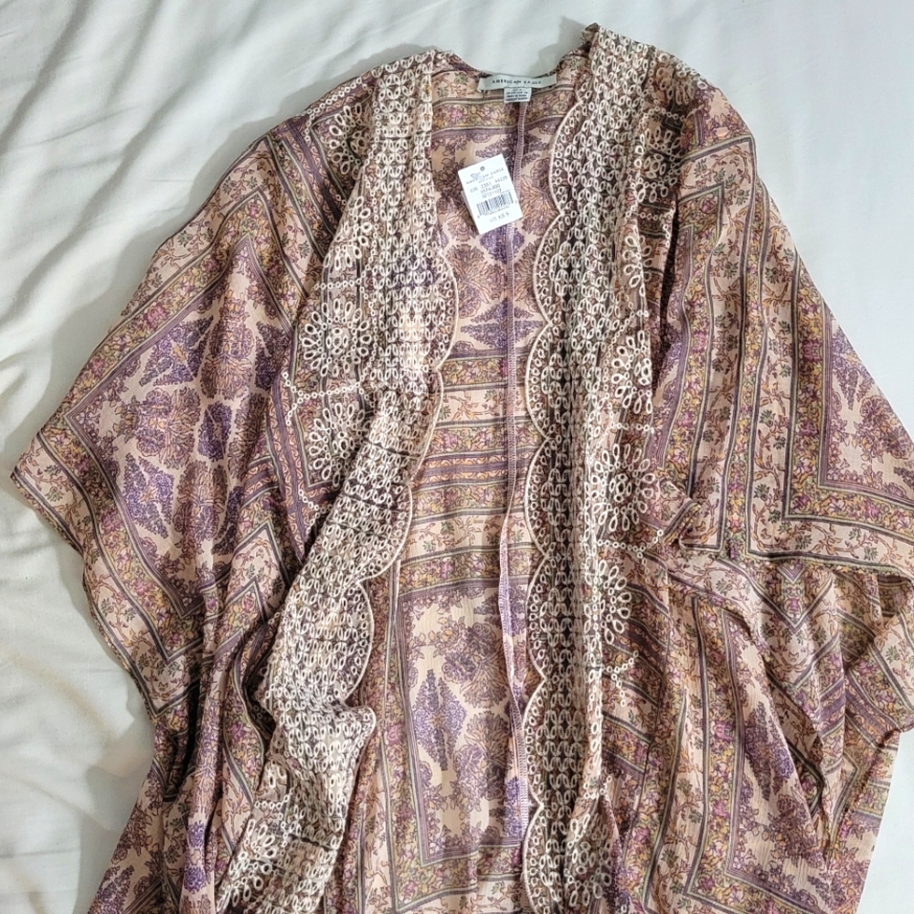 Floral long kimono